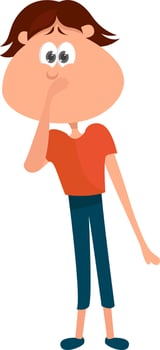 Bad nausea, illustration, vector on white background.