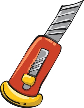 Office lancet, illustration, vector on white background.