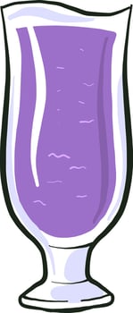Plum juice, illustration, vector on white background.