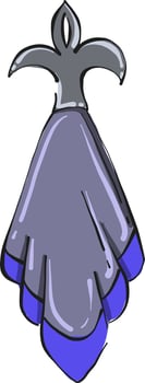 Royal towel, illustration, vector on white background.