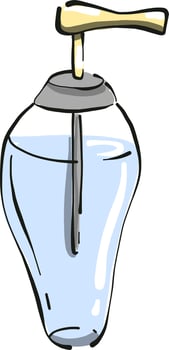 Small liquid soap, illustration, vector on white background.