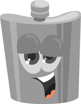 Drunk flask ,illustration,vector on white background vector