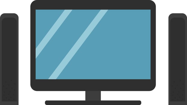 New TV, illustration, vector on white background