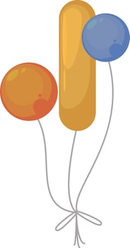 Balloons in weird shapes,illustration,vector on white background vector
