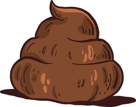 Brown poop,illustration,vector on white background vector