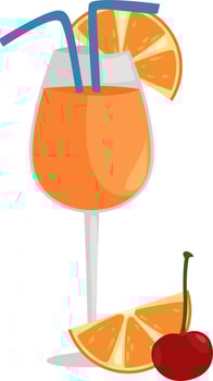 Citrus coctail,illustration,vector on white background vector