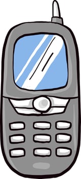 Very old mobile phone ,illustration,vector on white background vector