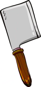 Meat knife ,illustration,vector on white background vector