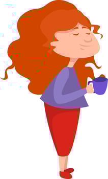 Morning tea,illustration,vector on white background vector