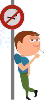 No smoking sign ,illustration,vector on white background vector