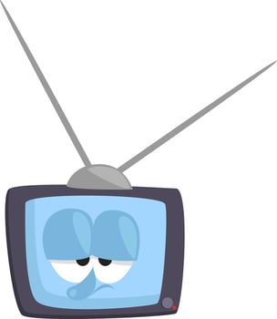 Old television ,illustration,vector on white background vector