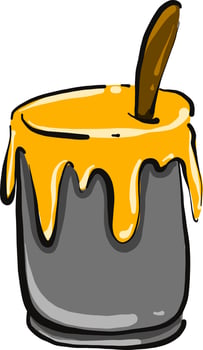 Yellow paint ,illustration,vector on white background vector
