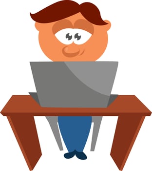 Work from home ,illustration, vector on white background