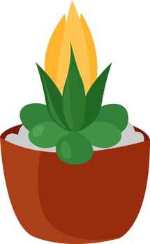 Yellow small flower ,illustration, vector on white background