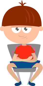 Bad boy, illustration, vector on a white background.