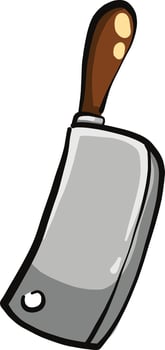 Knife for meat, illustration, vector on a white background.