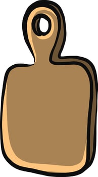 Small cutting board, illustration, vector on a white background.