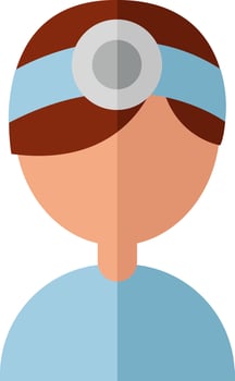 Heart surgeon, illustration, vector on white background.