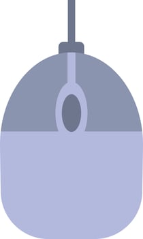 Office computer mouse, illustration, vector on white background.