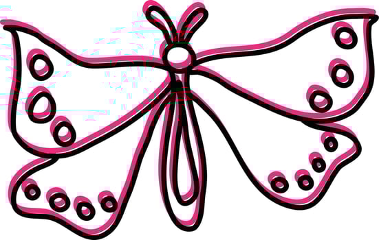 Tropical butterfly , illustration, vector on a white background