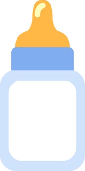Baby bottle, illustration, vector on a white background