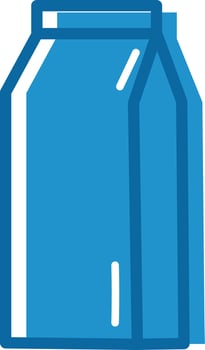 Carton of milk, icon illustration, vector on white background