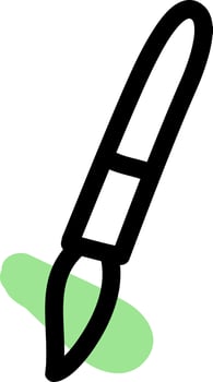 Angled small brush, icon illustration, vector on white background