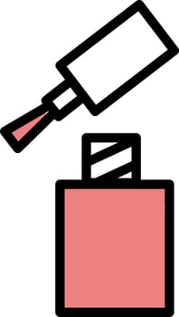 Pink nail polish, illustration, on a white background. vector