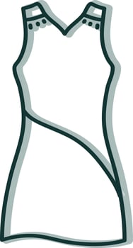 Shift dress, illustration, on a white background. vector