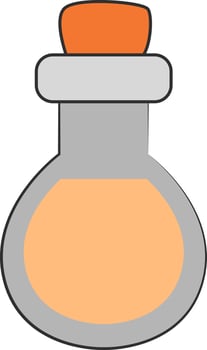 Poison in bottle, illustration, on a white background. vector