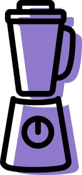 Purple blender, illustration, on a white background. vector