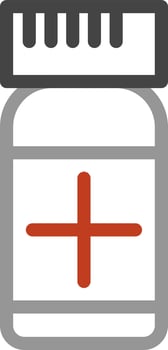 Covid drugs, illustration, vector on a white background.