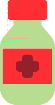 Vitamin medicine, illustration, vector on a white background.