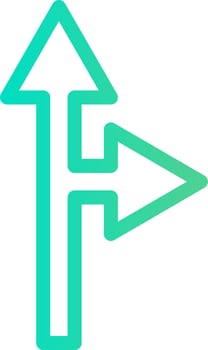 Two arrows sign, illustration, vector on a white background.