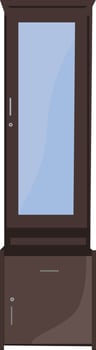 Brown dressing table, illustration, vector on white background