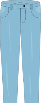 Blue jeans, illustration, vector on white background