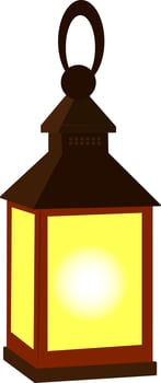 Classic lantern, illustration, vector on white background