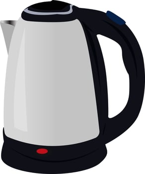 Electric kettle, illustration, vector on white background