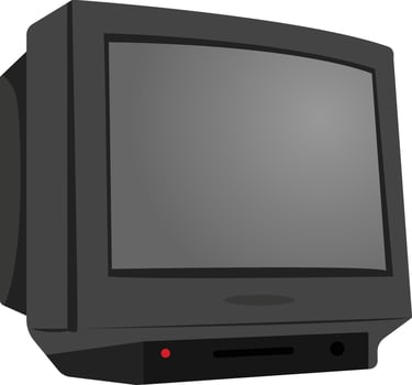 Old tv, illustration, vector on white background
