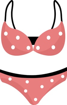 Cute bathing suit, illustration, vector on white background