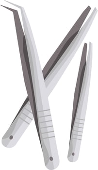 Metal plucker, illustration, vector on white background