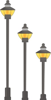 Light pole ,illustration, vector on white background.