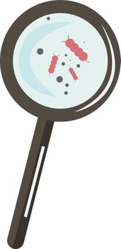 Magnifying glass ,illustration, vector on white background.