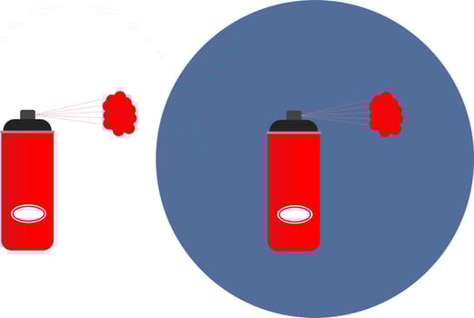 Spray paint ,illustration, vector on white background.