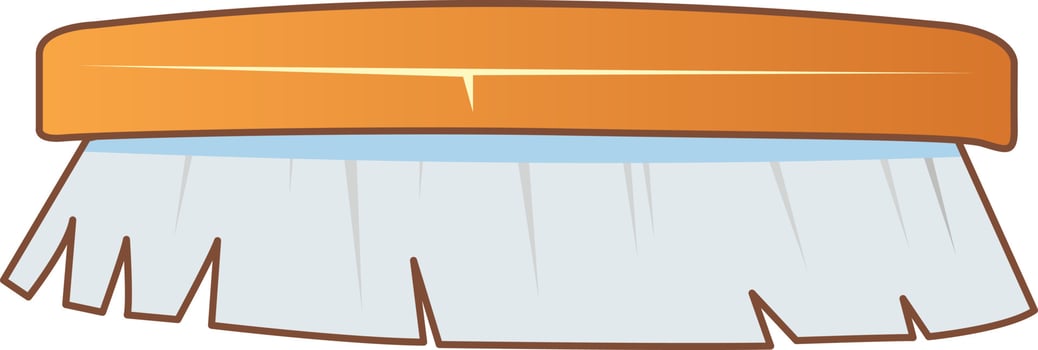 Shoe brush ,illustration, vector on white background.