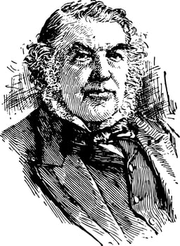 Sir Charles Tupper, vintage illustration vector