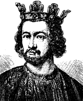 King John, vintage illustration vector