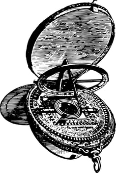 Astrolabe vintage illustration vector
