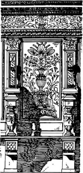 St. Maria Novella Stall vintage illustration. vector