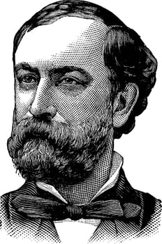 William F. Vilas, vintage illustration vector